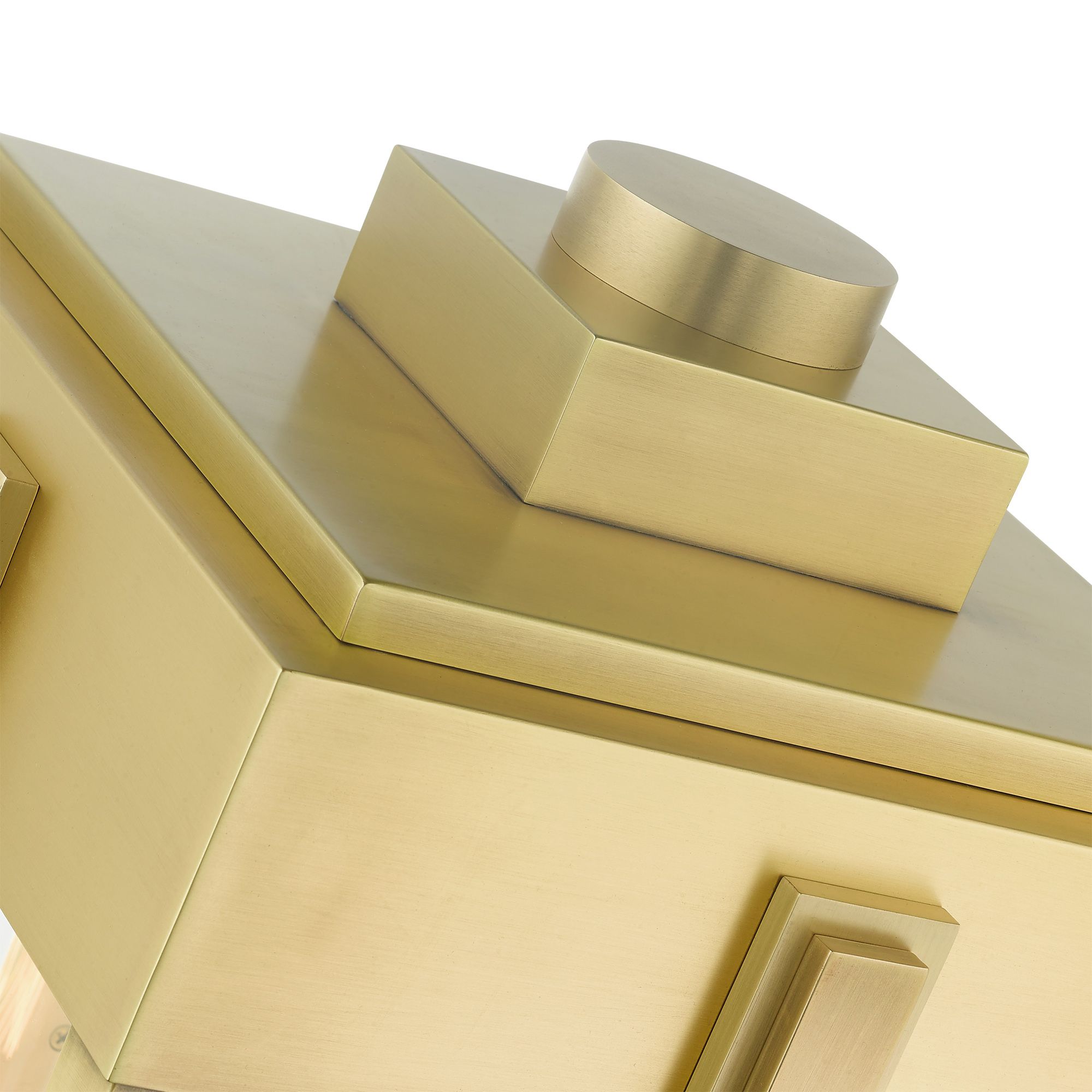 Lexington 4 Light Natural Brass Outdoor Post Top Lantern