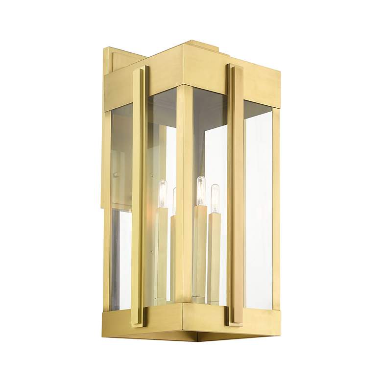 Image 6 Lexington 4 Light Natural Brass Outdoor Wall Lantern more views