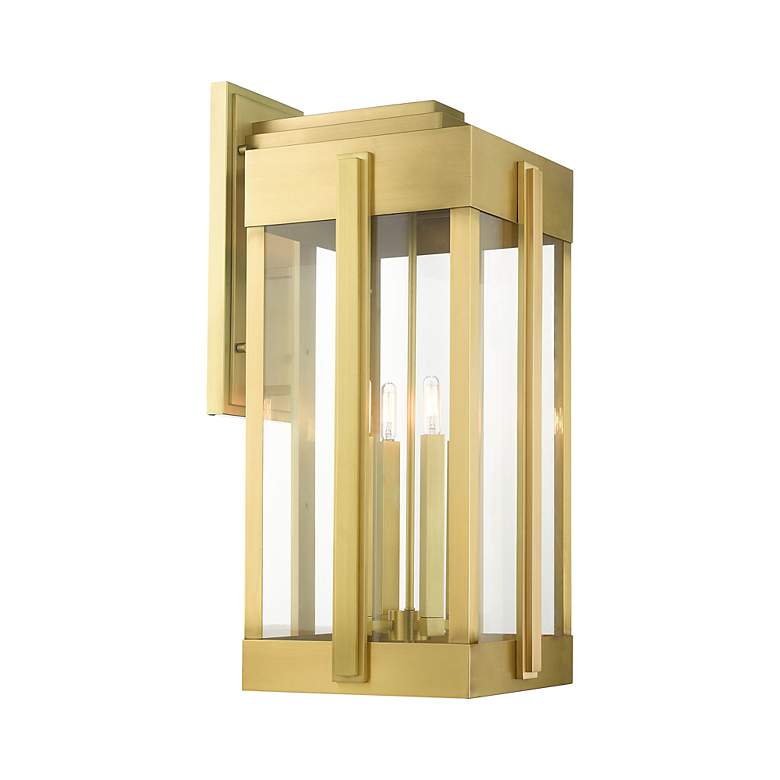 Image 7 Lexington 4 Light Natural Brass Outdoor Wall Lantern more views
