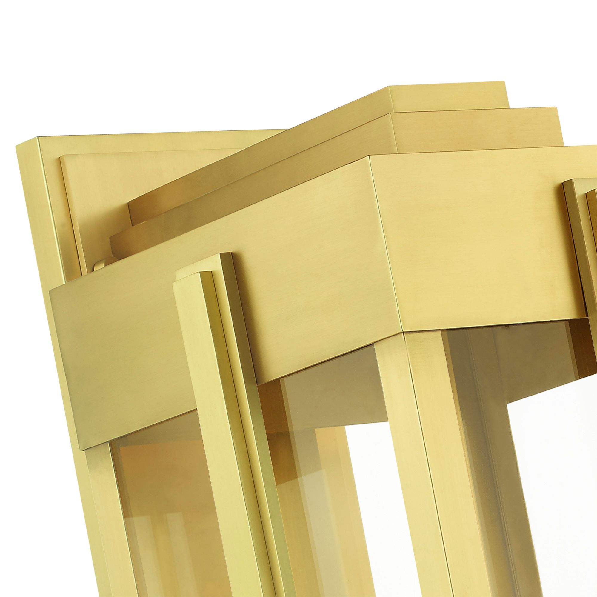 Lexington 4 Light Natural Brass Outdoor Wall Lantern