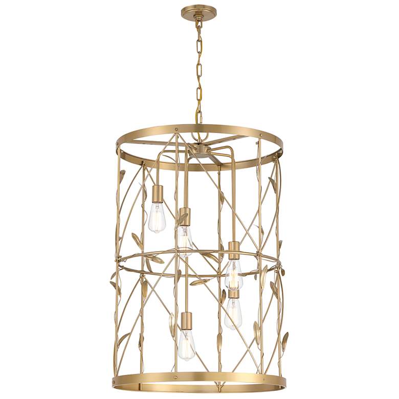 Image 3 Lexington 5-Light Pendant in Burnished Brass more views