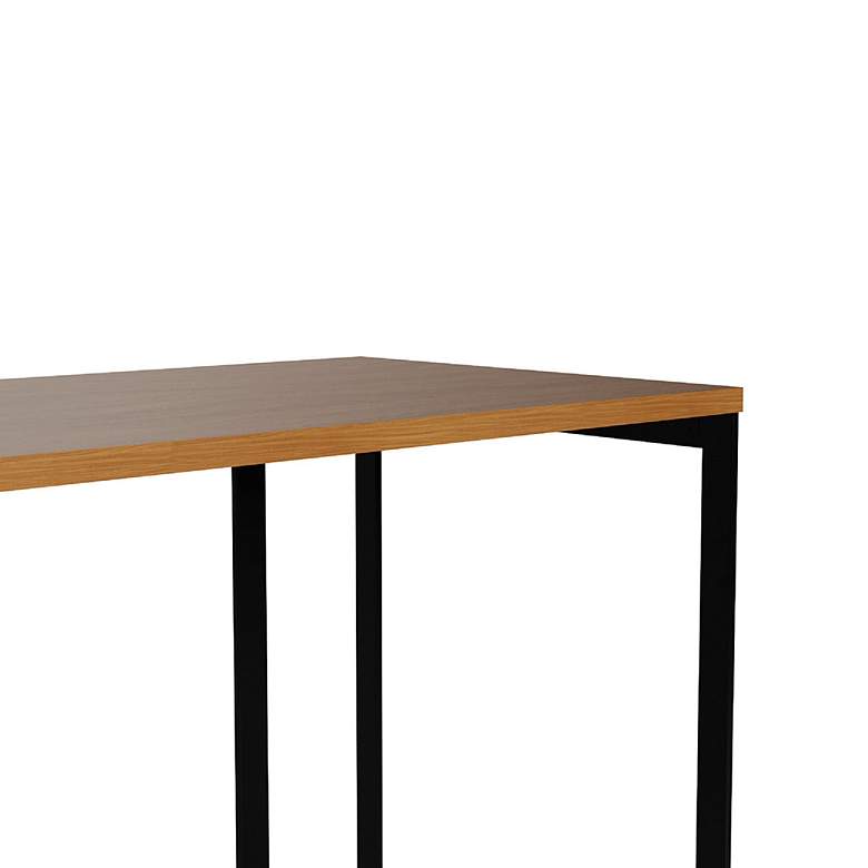 Image 3 Lexington 53 1/4 inch Wide Matte Maple Cream Black Metal Desk more views