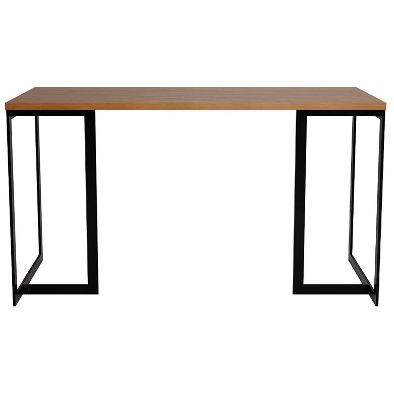 Image 6 Lexington 53 1/4" Wide Matte Maple Cream Black Metal Desk more views