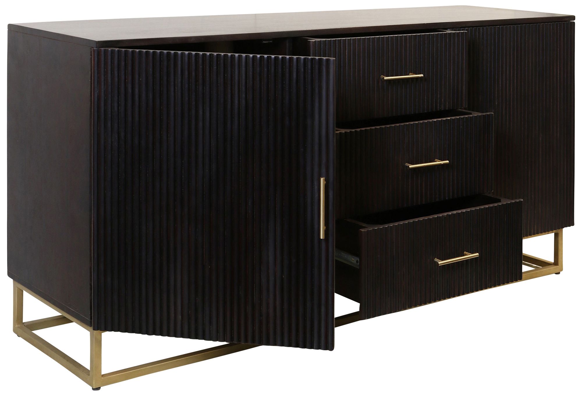 Image 2 Lexington 61 x 31 Ebony, Gold Sideboard more views