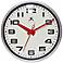 Lexington Ave. 15" Round Red and Matte Silver Wall Clock