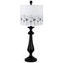Lexington Black Table Lamp, Dandelion Stencil 26.5"h