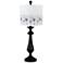 Lexington Black Table Lamp, Dandelion Stencil 26.5"h