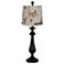 Lexington Black Table Lamp, Ducks Shade. 26.5"H
