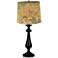 Lexington Black Table Lamp with World Map Shade