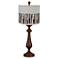 Lexington Brown Table Lamp, Birch Stencil shade 26.5"H
