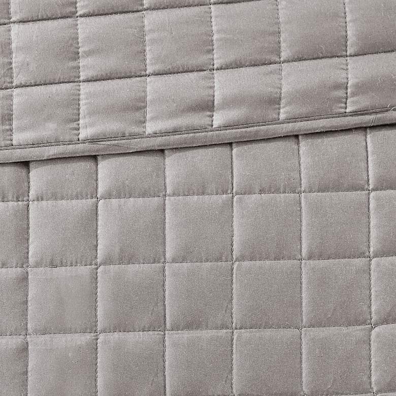 Image 6 Lexington Gray 8-Piece Full/Queen Comforter and Quilt Set more views