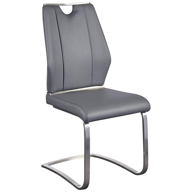 Image 2 Lexington Gray Leatherette Side Chair
