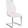 Lexington White Leatherette Side Chair