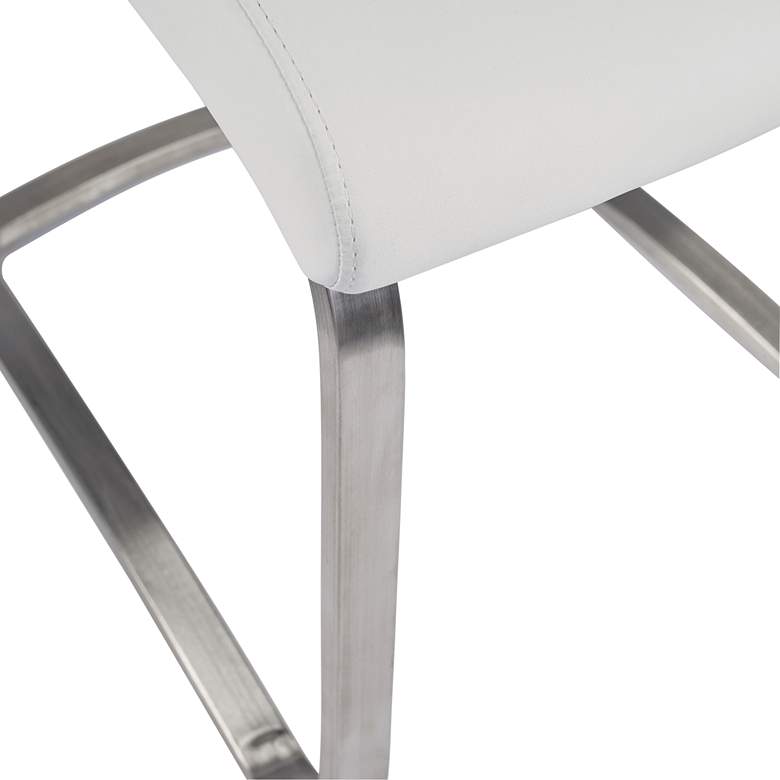 Image 4 Lexington White Leatherette Side Chair more views