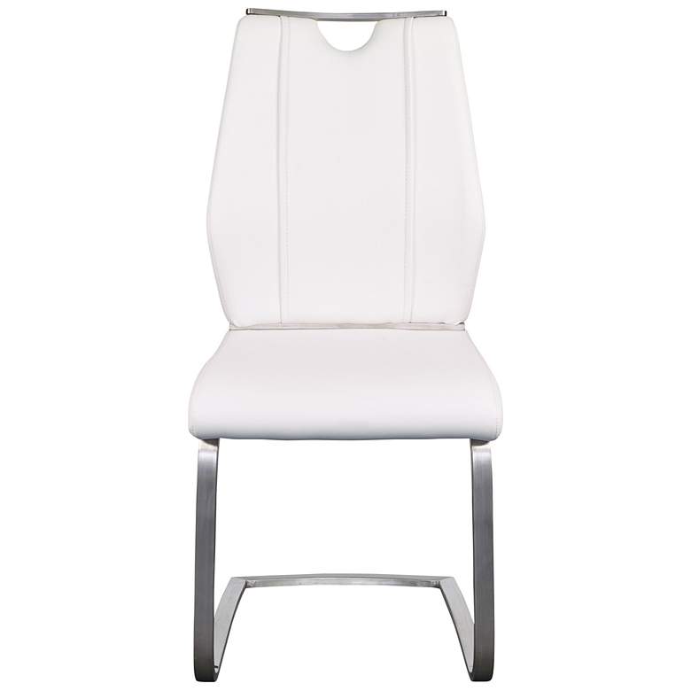Image 6 Lexington White Leatherette Side Chair more views