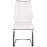 6_Lexington White Leatherette Side Chair more views