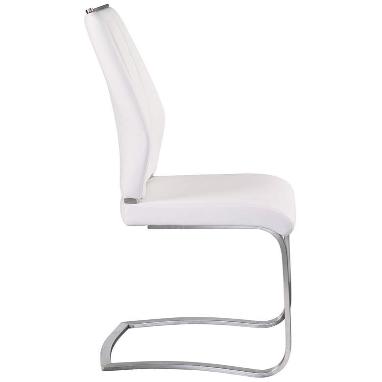 Image 7 Lexington White Leatherette Side Chair more views