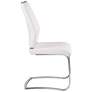 7_Lexington White Leatherette Side Chair more views