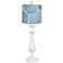 Lexington White Table Lamp with Aqua Coral Shade 26.5"H.