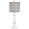 Lexington White Table Lamp with Grey Geometric Design 26.5"H.