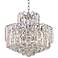 Leya 19" Wide Chrome and Crystal 6-Light Chandelier