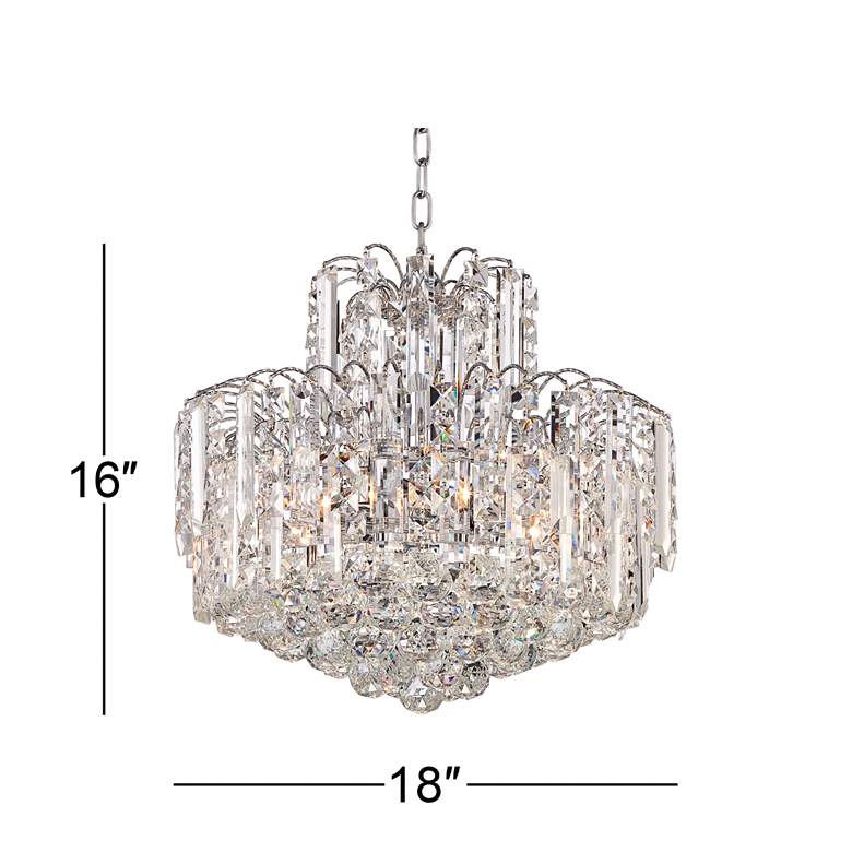Leya 19&quot; Wide Chrome and Crystal 6-Light Chandelier more views
