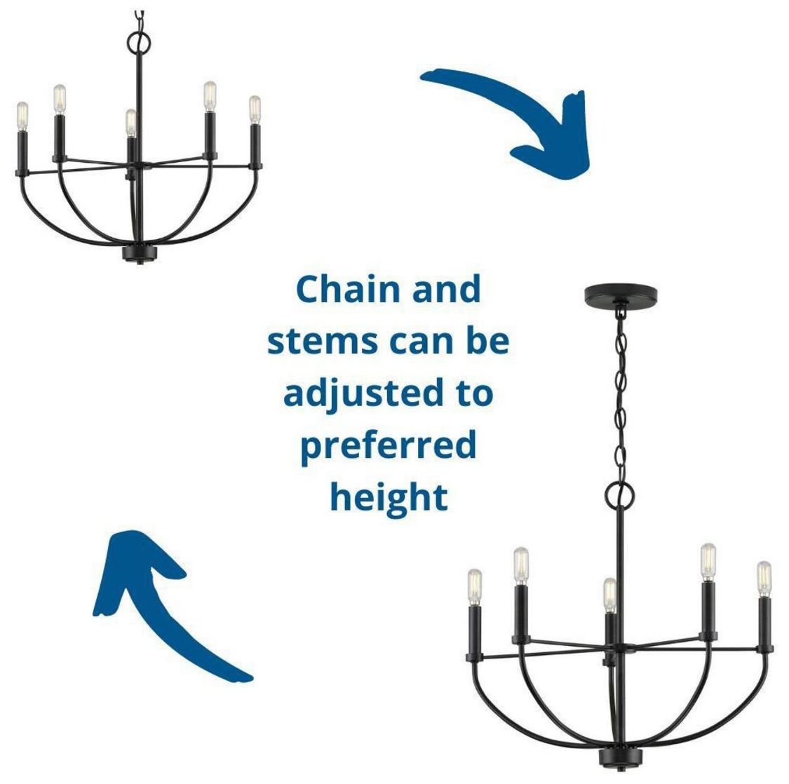 Leyden Collection Five-Light Chandelier