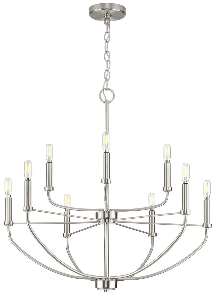 Leyden Collection Nine-Light Chandelier Light