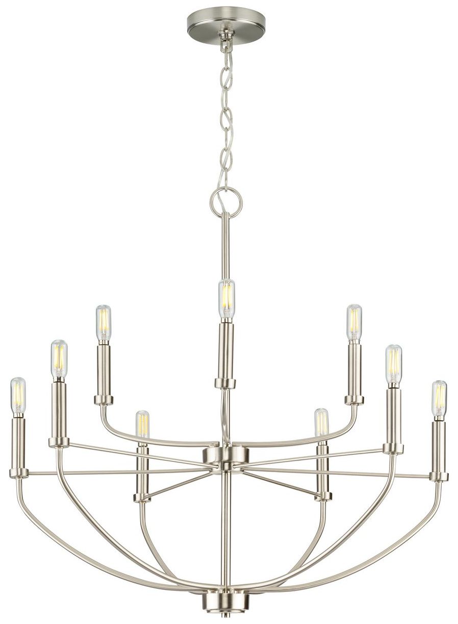 Leyden Collection Nine-Light Chandelier Light