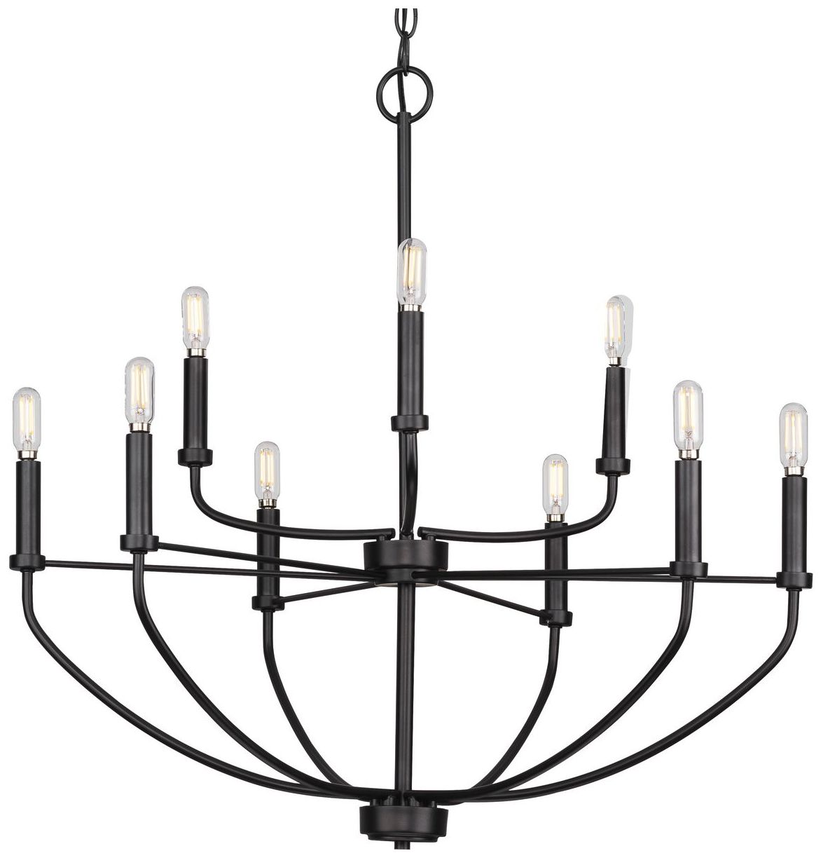 Leyden Collection Nine-Light Chandelier Light