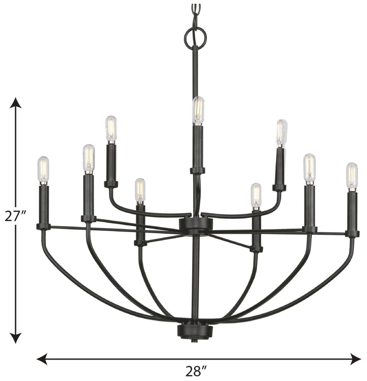 Image 4 Leyden Collection Nine-Light Chandelier Light more views