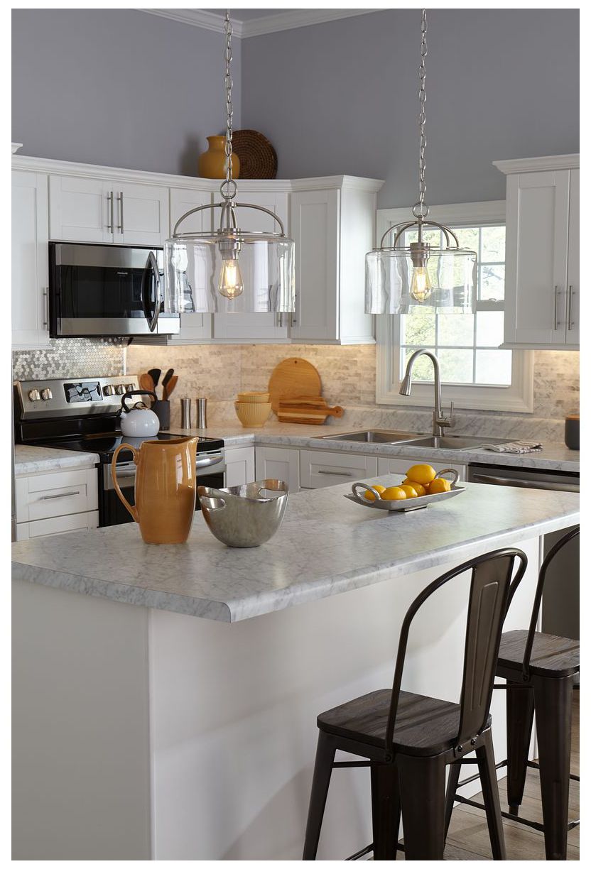 Leyden Collection One-Light Clear Glass Hanging Pendant Light