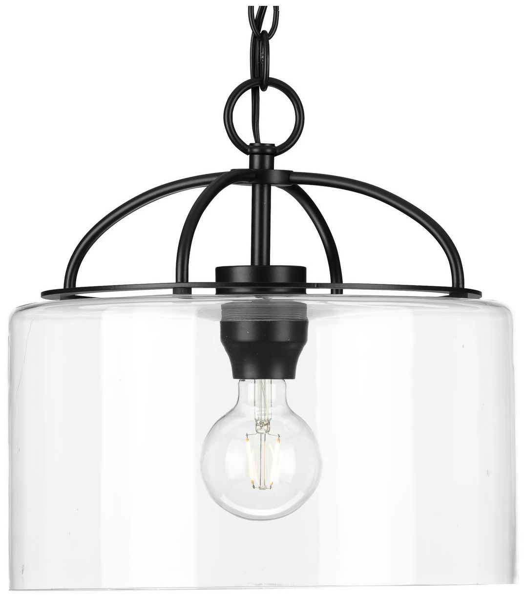 Leyden Collection One-Light Clear Glass Hanging Pendant Light