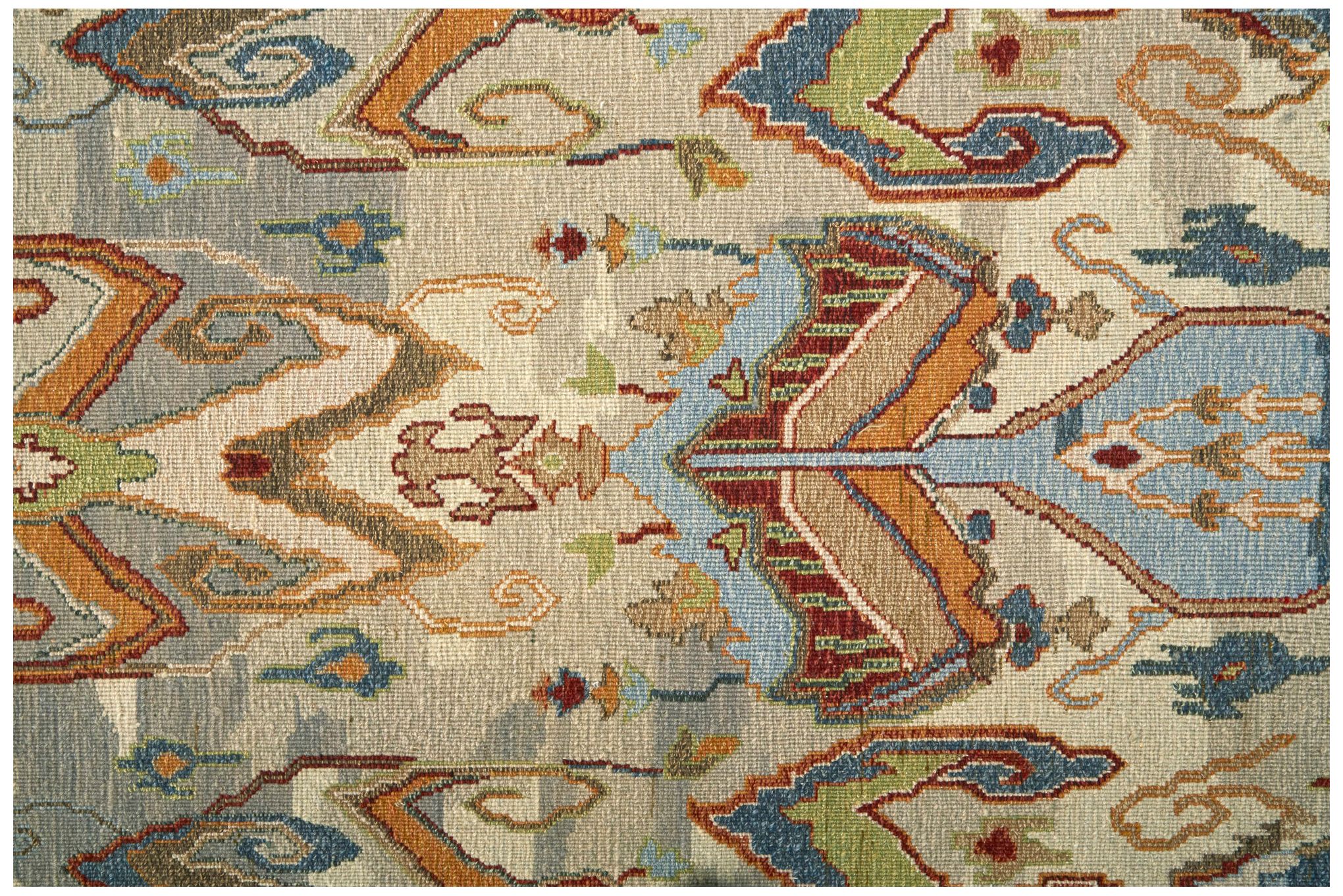 Image 6 Leylan Ikat Hand Knotted Tan Area Rug 7'-9" x 9'-9" more views
