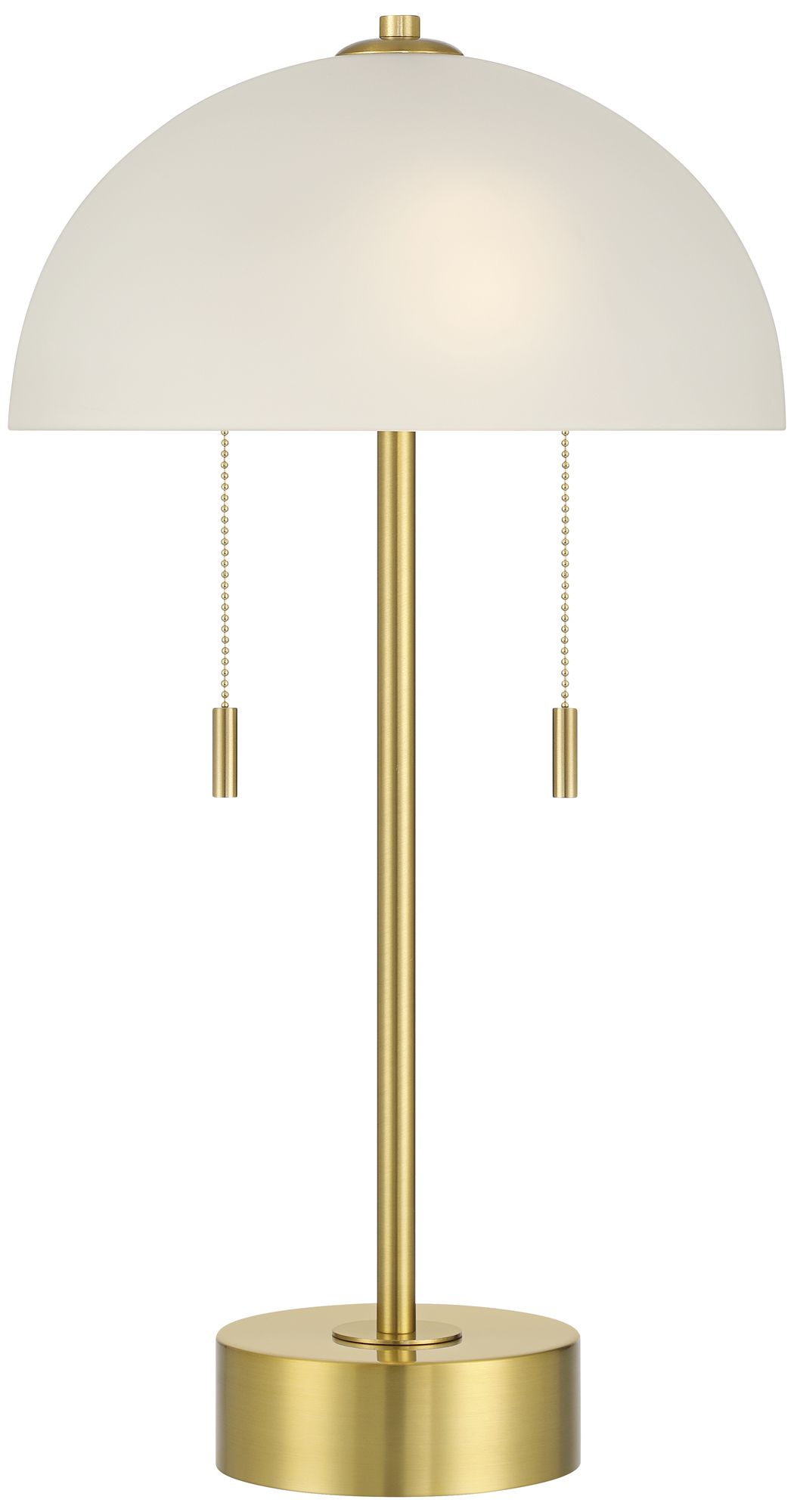 Image 2 Lia 22 1/2" High Gold Metal Mushroom Pull-Chain 2-Light Table Lamp