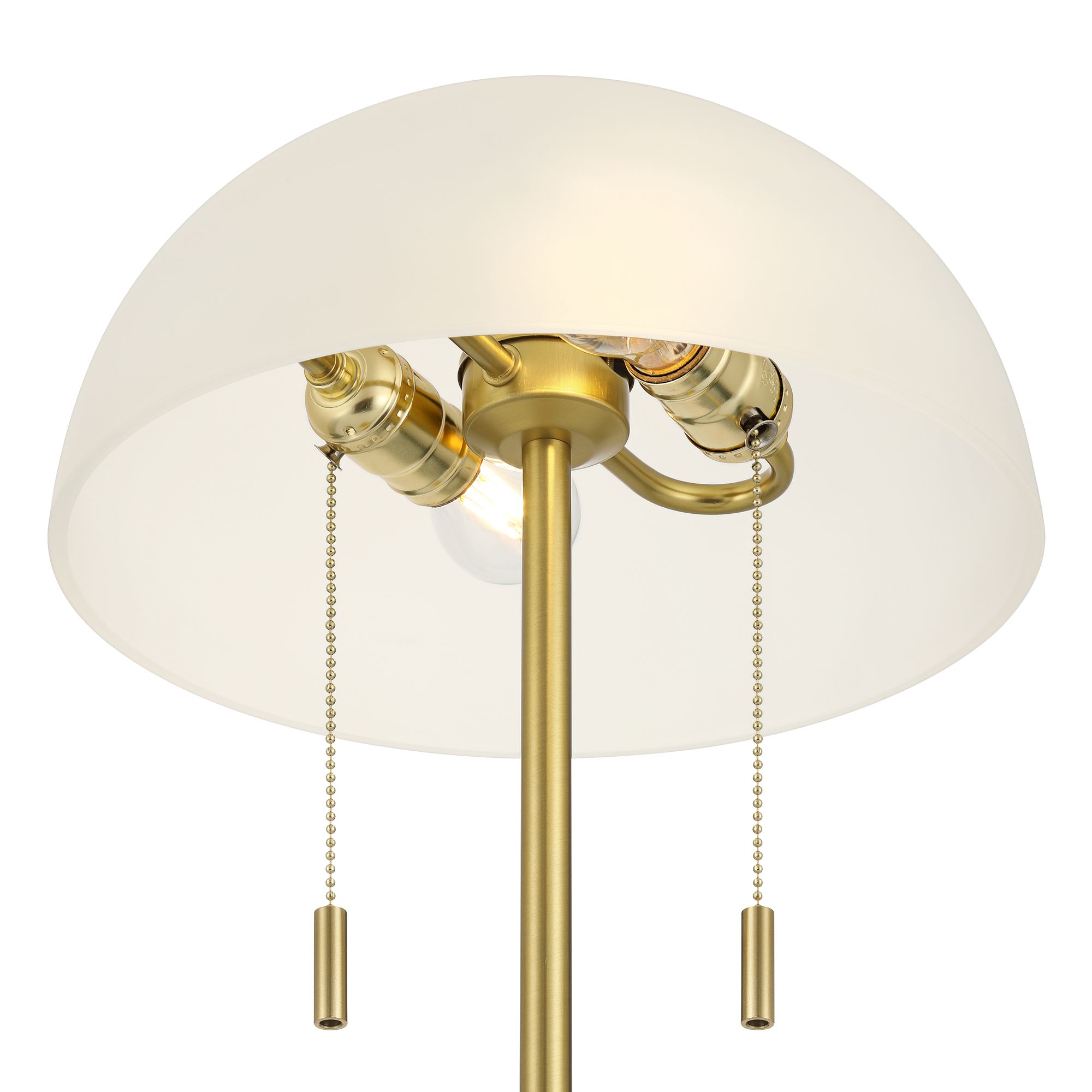Image 4 Lia 22 1/2" High Gold Metal Mushroom Pull-Chain 2-Light Table Lamp more views