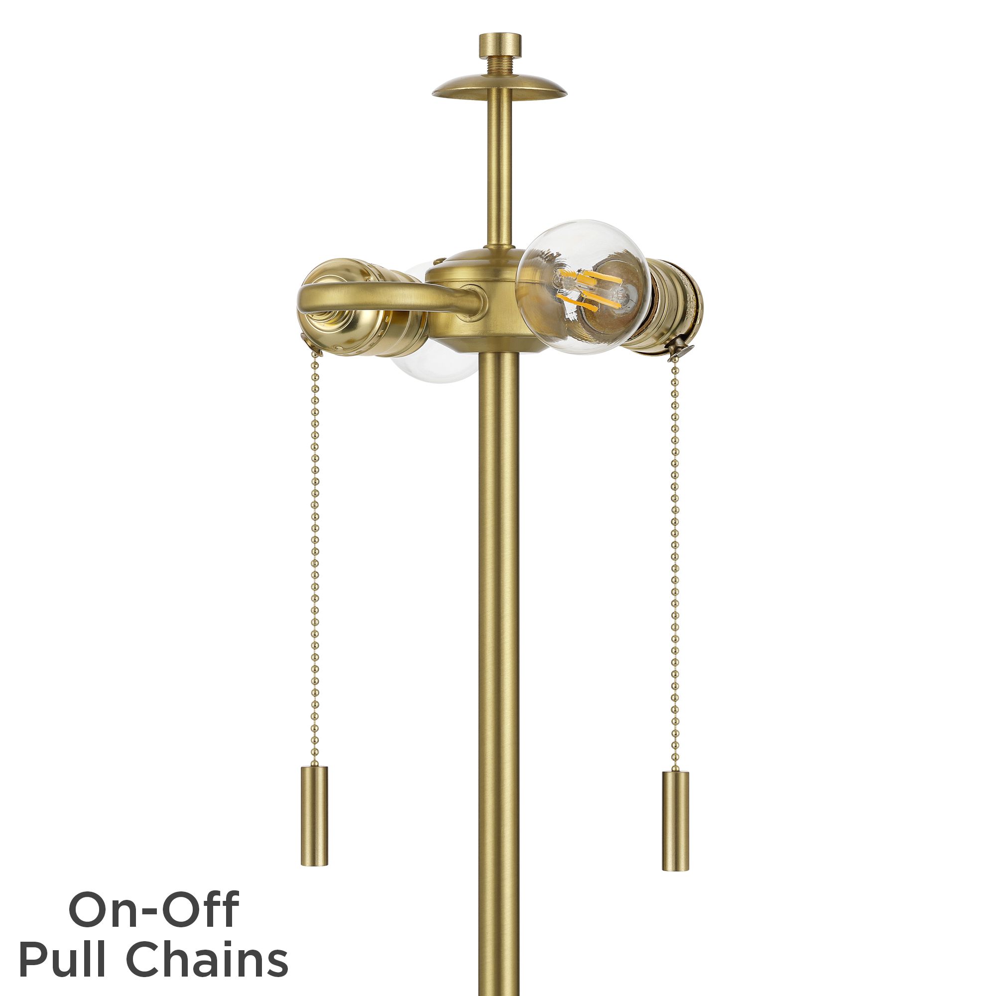 Image 5 Lia 22 1/2" High Gold Metal Mushroom Pull-Chain 2-Light Table Lamp more views