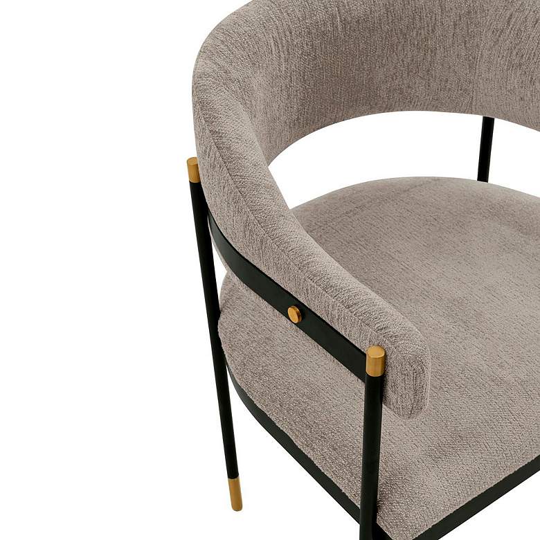 Image 4 Lia Gray Boucle Fabric Dining Chairs Set of 2 more views