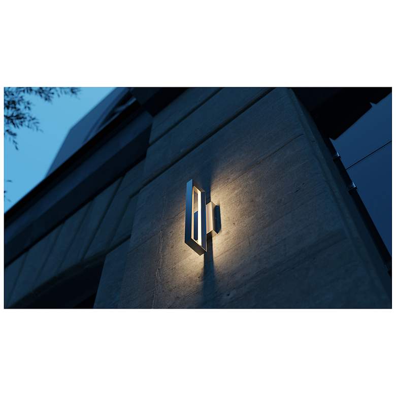 Image 2 Liam 18" High Painted Nickel LED Outdoor Wall Light more views