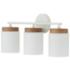Liam 23 1/2" Wide Light Wood and White 3-Light Bath Light