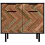 2_Liam 35" Wide Black and Brown Wood 2-Drawer 2-Door Sideboard
