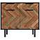 Liam 35" Wide Black and Brown Wood 2-Drawer 2-Door Sideboard