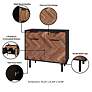 5_Liam 35" Wide Black and Brown Wood 2-Drawer 2-Door Sideboard more views