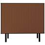 Liam 35" Wide Black and Brown Wood 2-Drawer 2-Door Sideboard