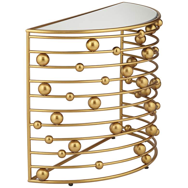 Image 7 Liam 36 3/4 inch Wide Gold Console Table more views