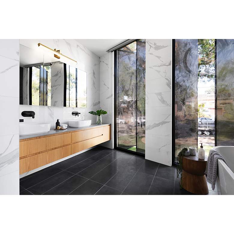 Image 5 Liam 40" Wide Modern Gold LED Vanity Bath Light more views