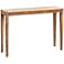 Liam 42"W Natural Mango Wood Console Table w/ Travertine Top