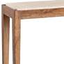 2_Liam 42"W Natural Mango Wood Console Table w/ Travertine Top more views
