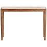 4_Liam 42"W Natural Mango Wood Console Table w/ Travertine Top more views