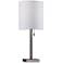 Liam Brushed Steel Accent Table Lamp